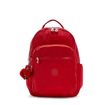 Kipling Seoul Large 15" Laptop Rugzak Roze Rood | NL 1368IL